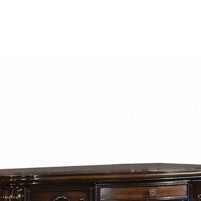 67" Versailles Vanity Desk Cherry Oak - Acme Furniture