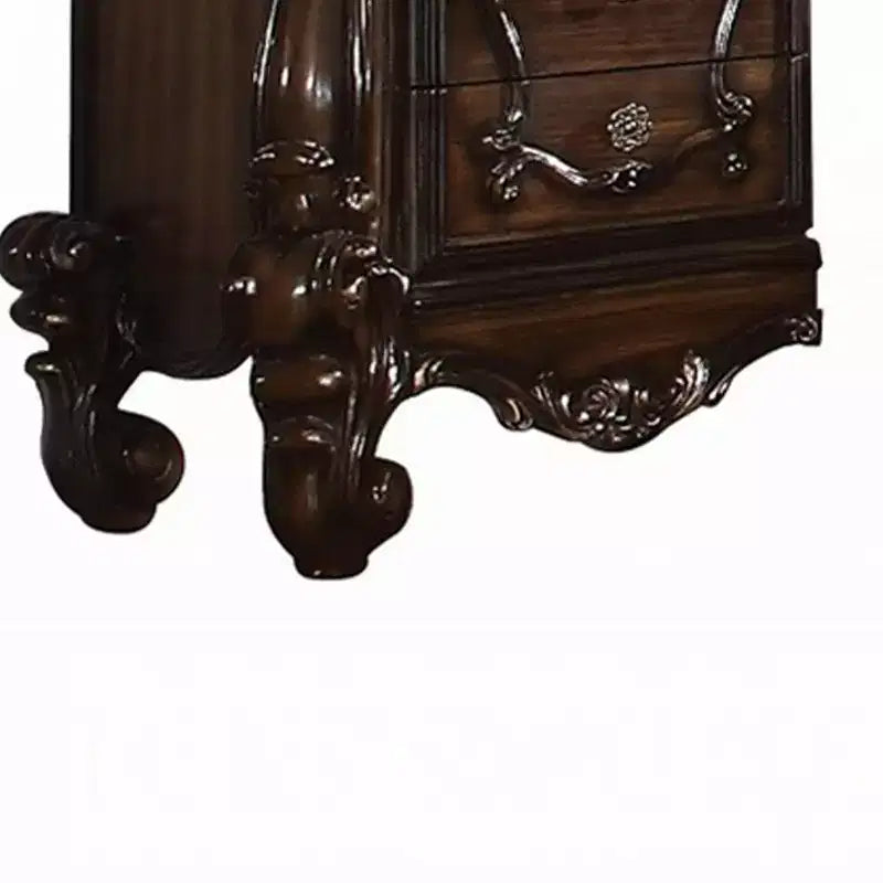 67" Versailles Vanity Desk Cherry Oak - Acme Furniture