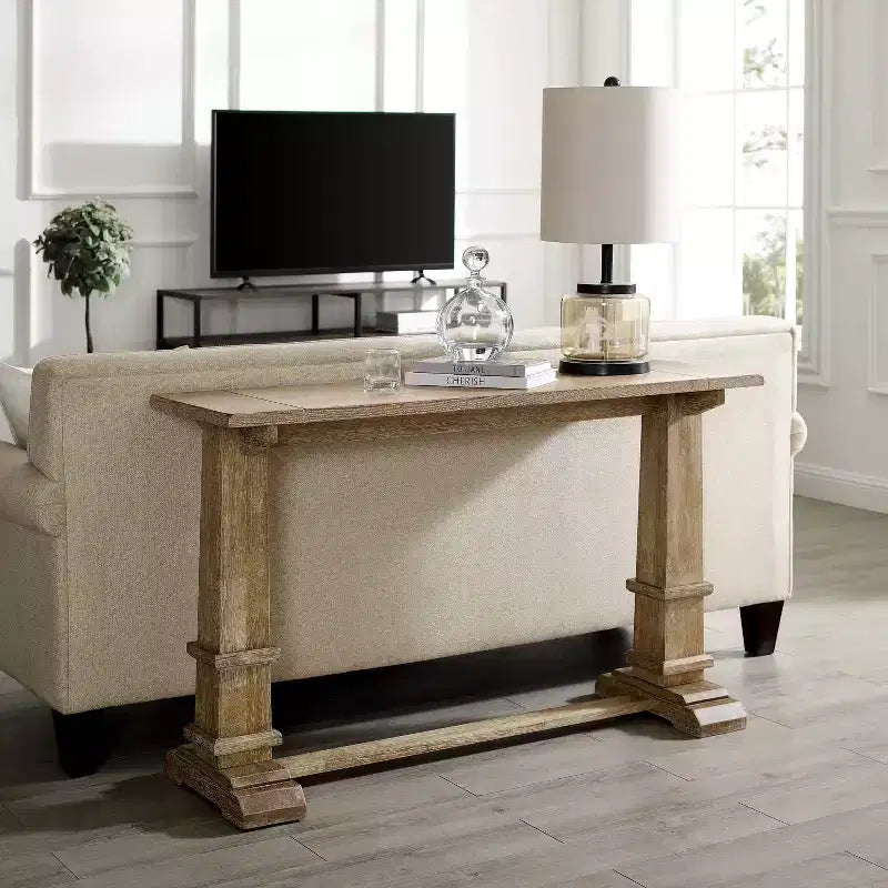 Joanna Console Table Rustic Brown - Crosley
