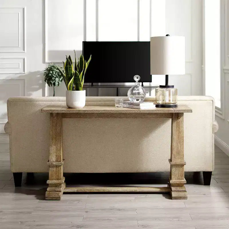 Joanna Console Table Rustic Brown - Crosley