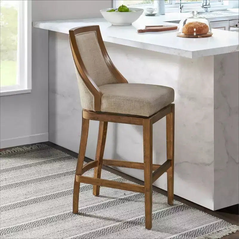 Ellie Bar Height Stool with Back - Alaterre Furniture
