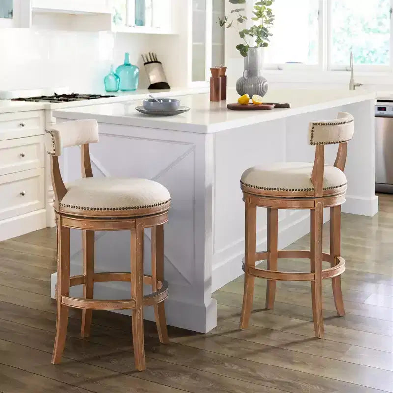 Set of 2 Hanover Swivel Bar Height Stools - Alaterre Furniture