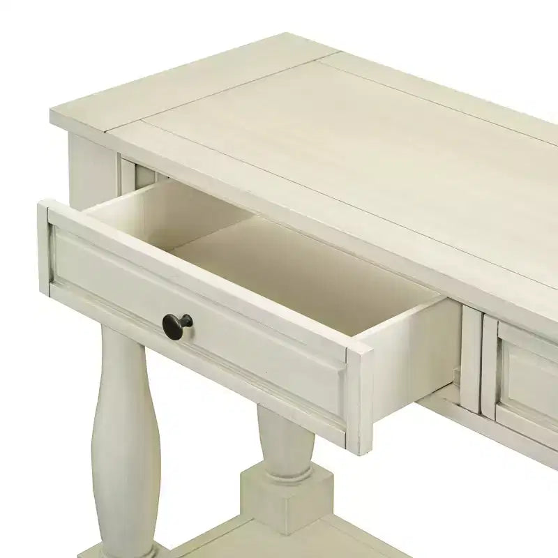 63L Extra-thick Console Table with Drawers and Shelf RE-ModernLuxe