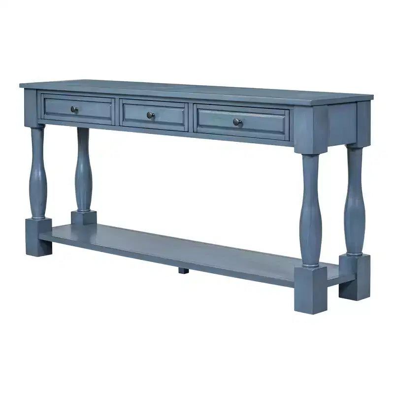 63L Extra-thick Console Table with Drawers and Shelf RE-ModernLuxe