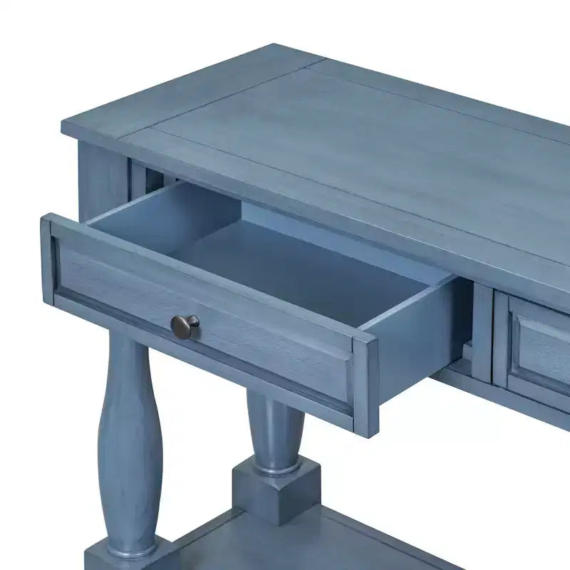63L Extra-thick Console Table with Drawers and Shelf RE-ModernLuxe