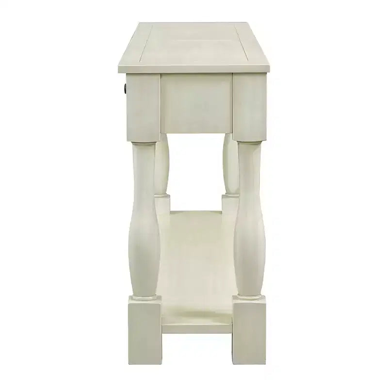 63L Extra-thick Console Table with Drawers and Shelf RE-ModernLuxe