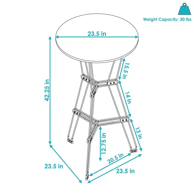 Sunnydaze Indoor Modern Furniture Steel Wire Bar Table with Faux Woodgrain Tabletop - Brown