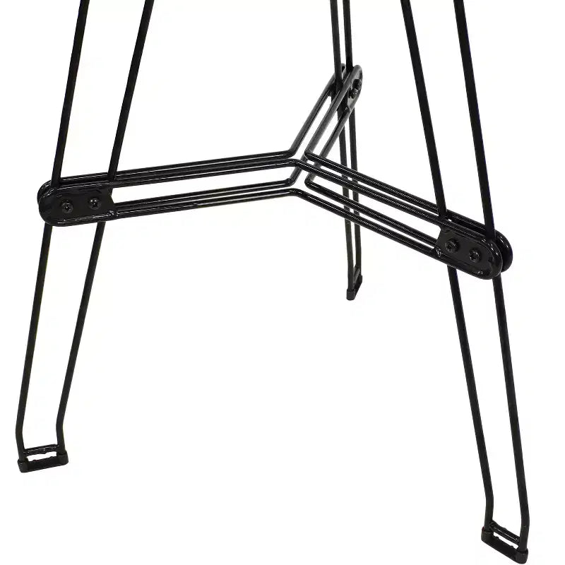 Sunnydaze Indoor Modern Furniture Steel Wire Bar Table with Faux Woodgrain Tabletop - Brown