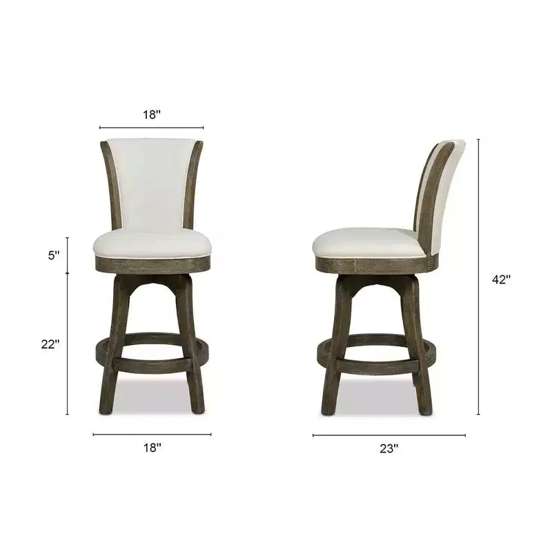 Jennifer Taylor Home Henry 27 inch Armless Swivel Counter Height Bar Stool