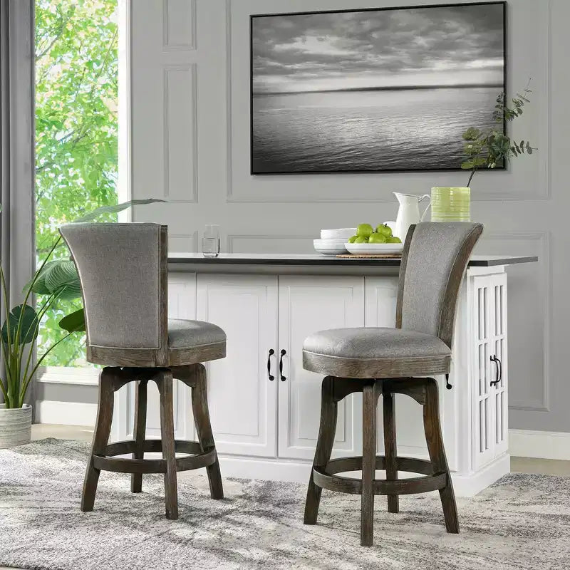 Jennifer Taylor Home Henry 27 inch Armless Swivel Counter Height Bar Stool