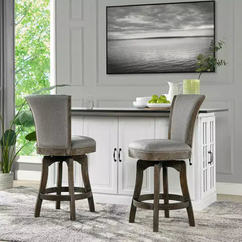 Jennifer Taylor Home Henry 27 inch Armless Swivel Counter Height Bar Stool