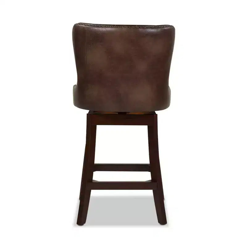 Jennifer Taylor Home Holmes 27 Tufted High-Back 360 Swivel Counter-Height Barstool