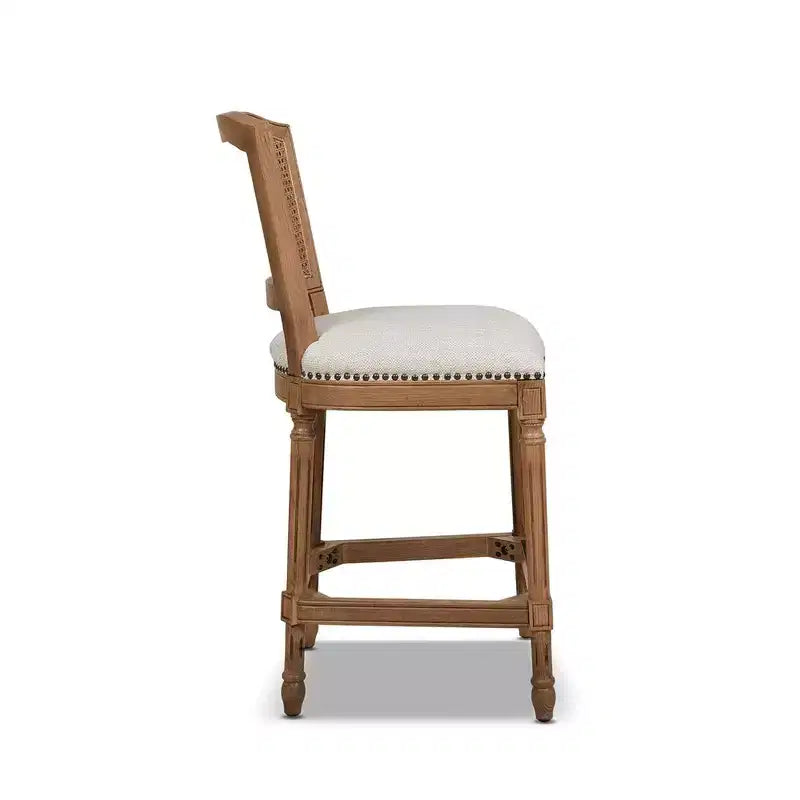 Jennifer Taylor Home Triomphe Rattan Wicker High Back Armless Counter Bar Stool