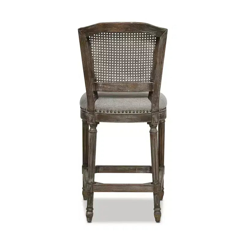Jennifer Taylor Home Triomphe Rattan Wicker High Back Armless Counter Bar Stool
