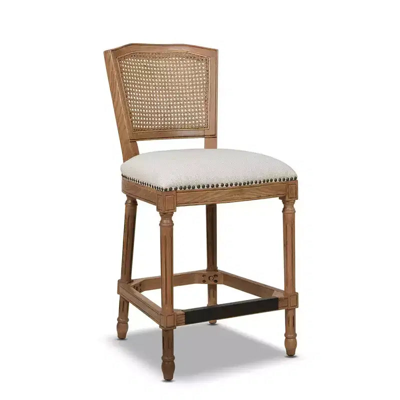 Jennifer Taylor Home Triomphe Rattan Wicker High Back Armless Counter Bar Stool
