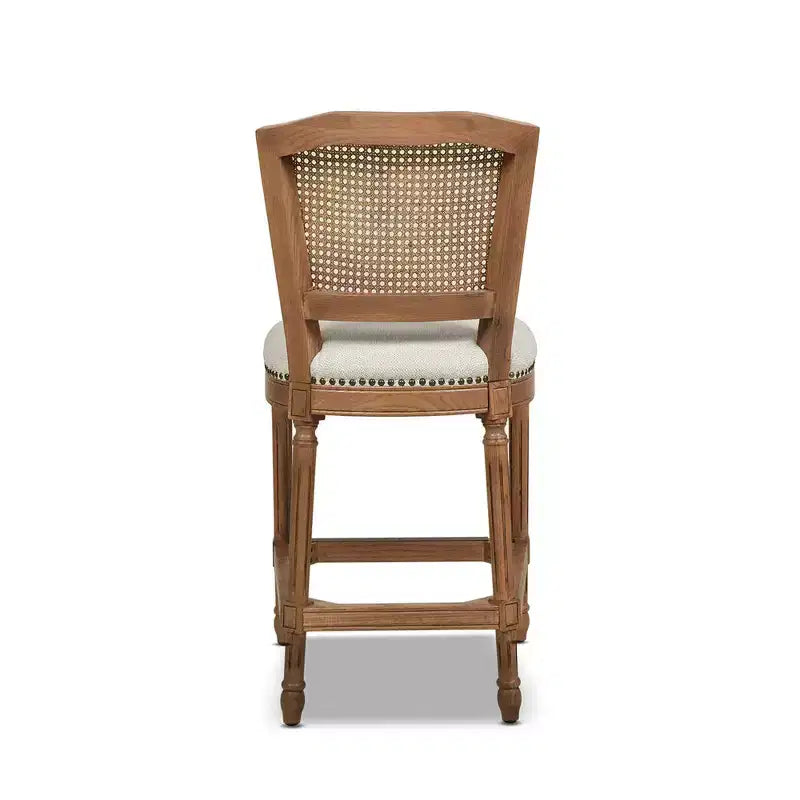 Jennifer Taylor Home Triomphe Rattan Wicker High Back Armless Counter Bar Stool