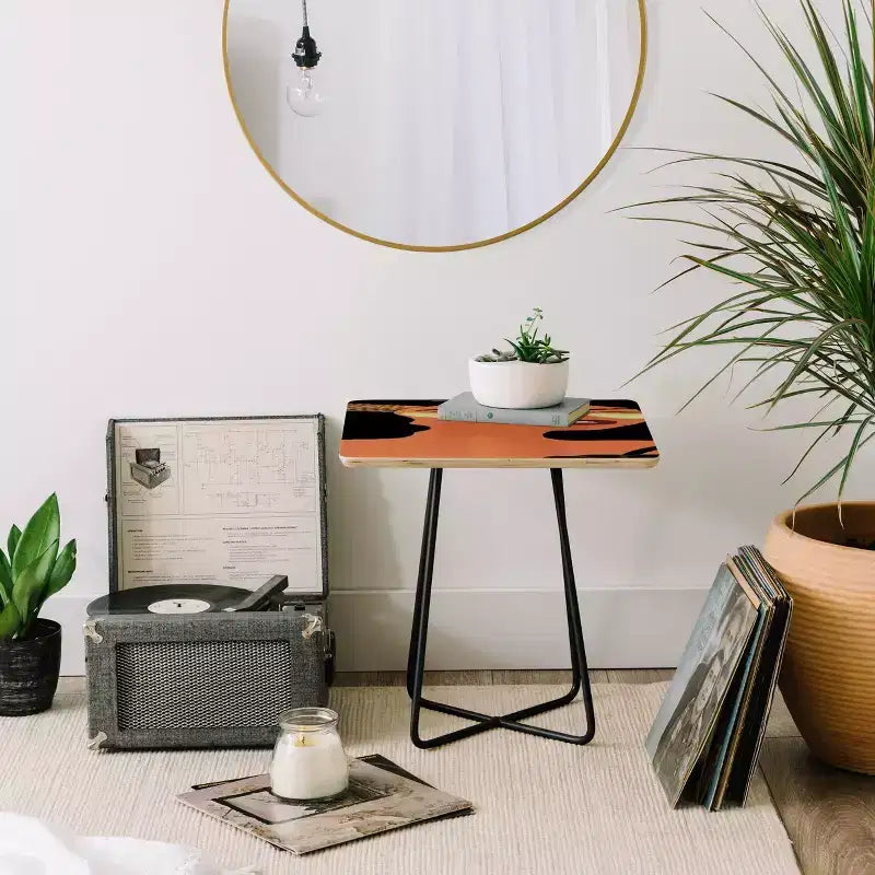 EELISE_NDRI Mean Greens Square Side Table - Deny Designs