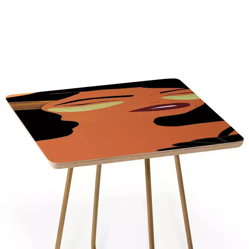 EELISE_NDRI Mean Greens Square Side Table - Deny Designs