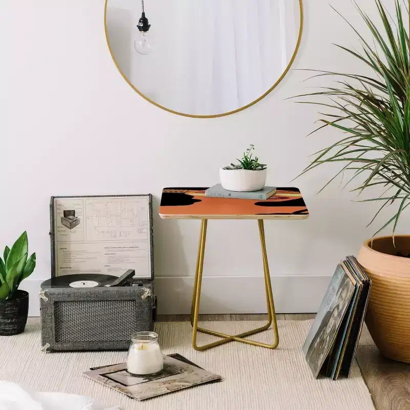 EELISE_NDRI Mean Greens Square Side Table - Deny Designs