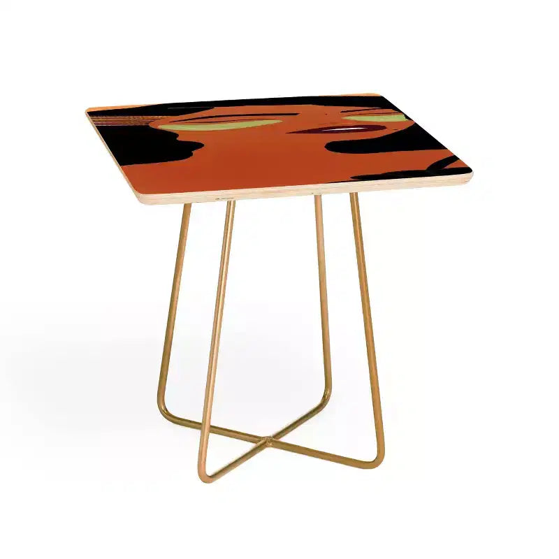 EELISE_NDRI Mean Greens Square Side Table - Deny Designs
