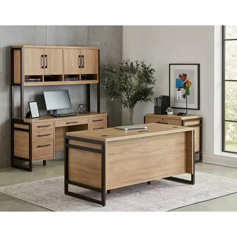 Mason Modern Wood Laminate Office Desk with Drawers - Martin Furniture