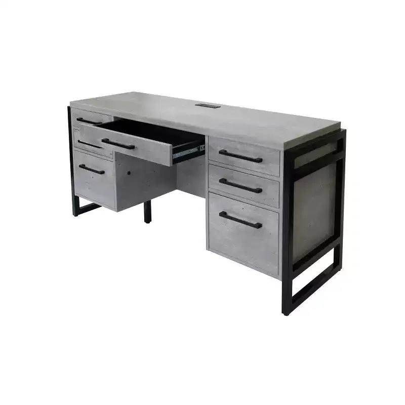 Mason Modern Wood Laminate Office Desk with Drawers - Martin Furniture