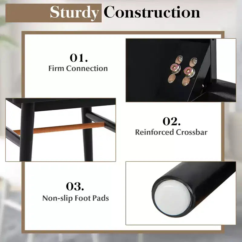 Costway Nightstand Modern Bedside End Table with Storage Drawer & Solid Wood Legs