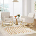 Costway Modern Upholstered Rocking Chair Rocking Armchair for Living Room Bedroom