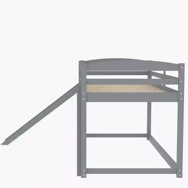 Twin over Twin Bunk Bed with Convertible Slide and Ladder - ModernLuxe