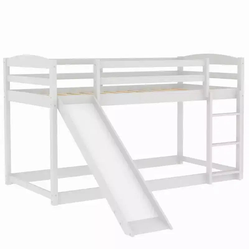 Twin over Twin Bunk Bed with Convertible Slide and Ladder - ModernLuxe