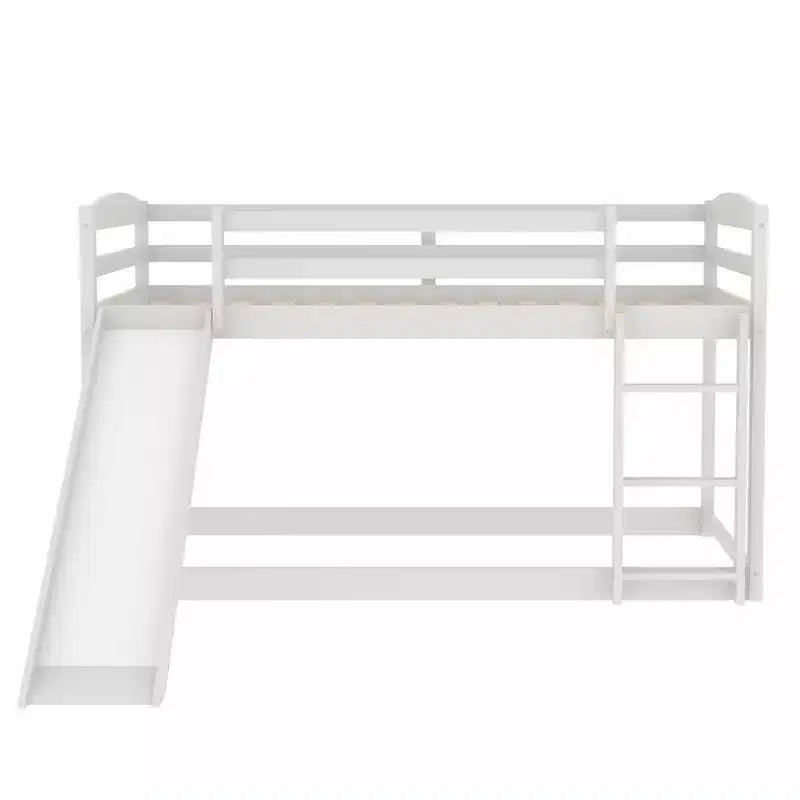 Twin over Twin Bunk Bed with Convertible Slide and Ladder - ModernLuxe