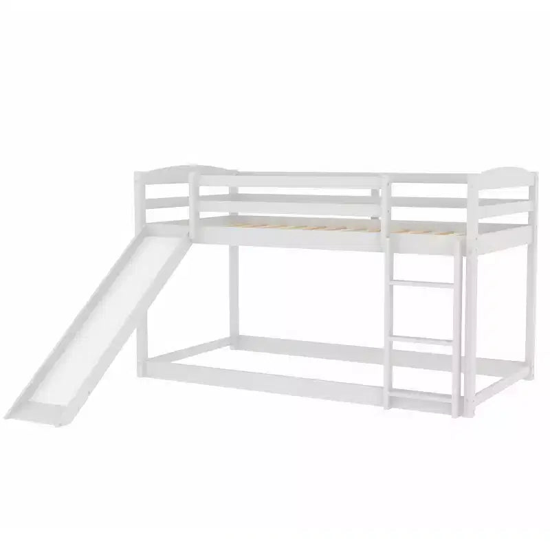 Twin over Twin Bunk Bed with Convertible Slide and Ladder - ModernLuxe