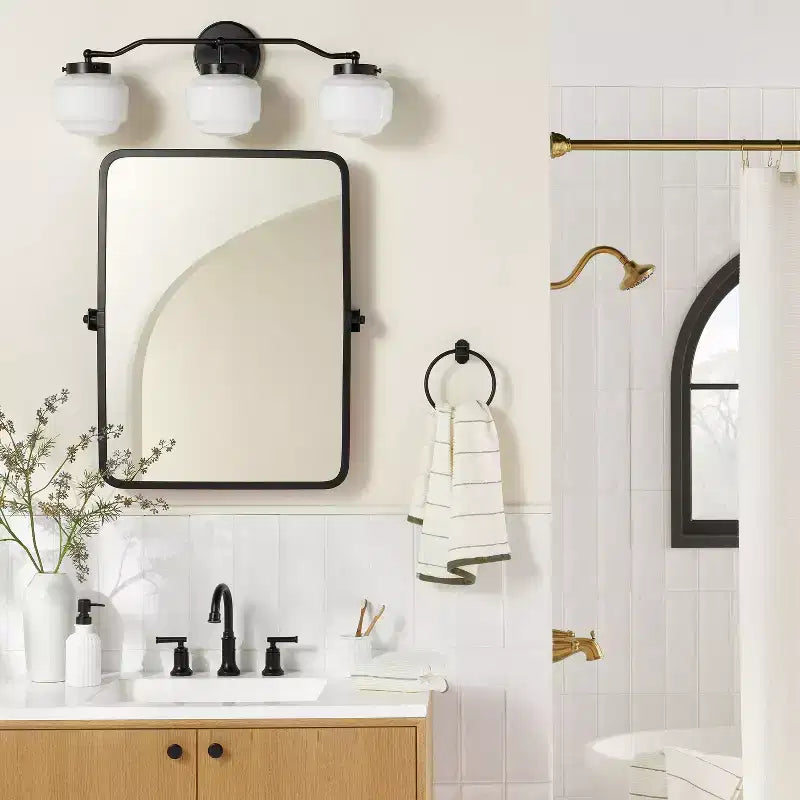 22x30 Rectangular Bathroom Vanity Pivot Mirror - Hearth & Hand with Magnolia