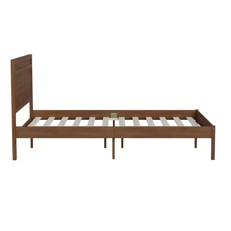 Flash Furniture Kingston Solid Wood Platform Bed with Wooden Slats and Headboard, No Box Spring Needed