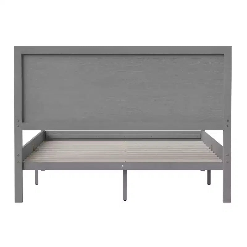 Flash Furniture Kingston Solid Wood Platform Bed with Wooden Slats and Headboard, No Box Spring Needed