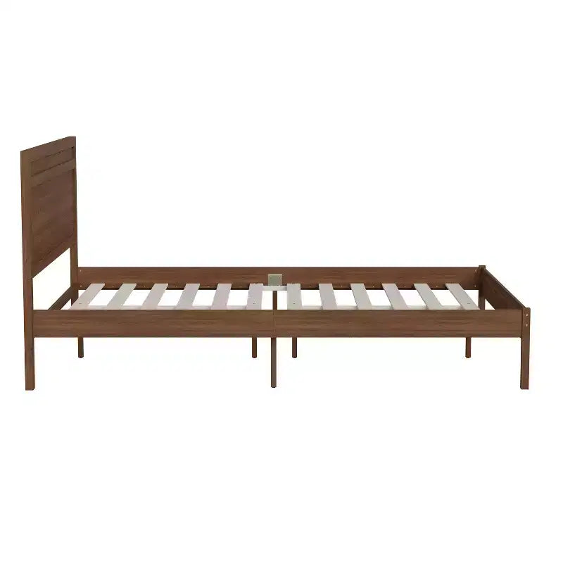 Flash Furniture Kingston Solid Wood Platform Bed with Wooden Slats and Headboard, No Box Spring Needed