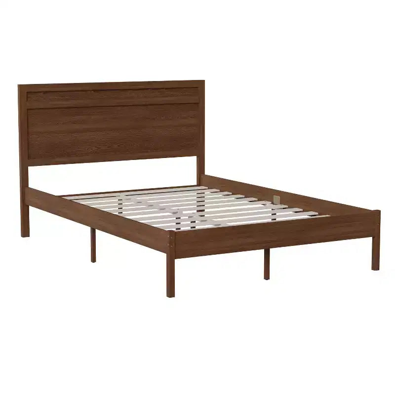 Flash Furniture Kingston Solid Wood Platform Bed with Wooden Slats and Headboard, No Box Spring Needed
