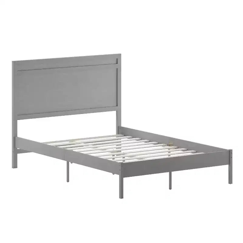 Flash Furniture Kingston Solid Wood Platform Bed with Wooden Slats and Headboard, No Box Spring Needed