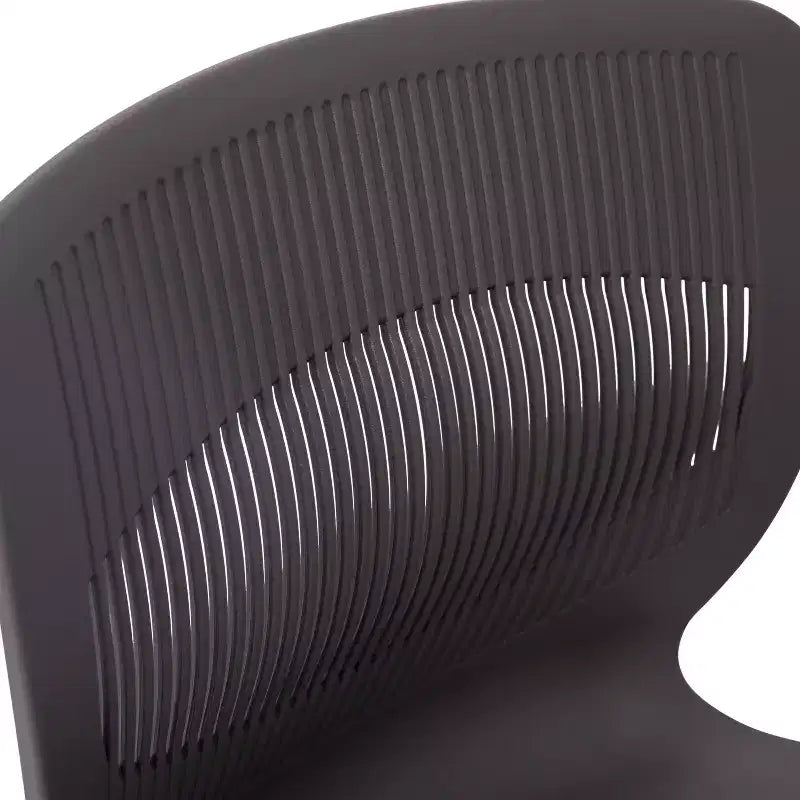 Emma and Oliver Heavy Duty 770 lb. Capacity Ergonomic Polypropylene Stack Chair with Lumbar Support and Steel Frame