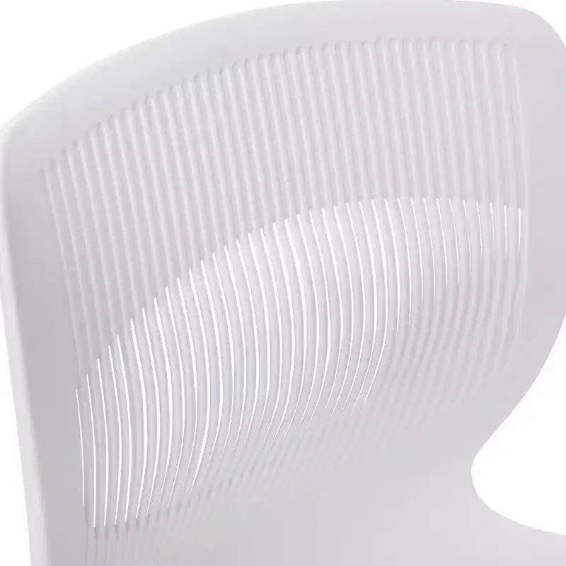 Emma and Oliver Heavy Duty 770 lb. Capacity Ergonomic Polypropylene Stack Chair with Lumbar Support and Steel Frame