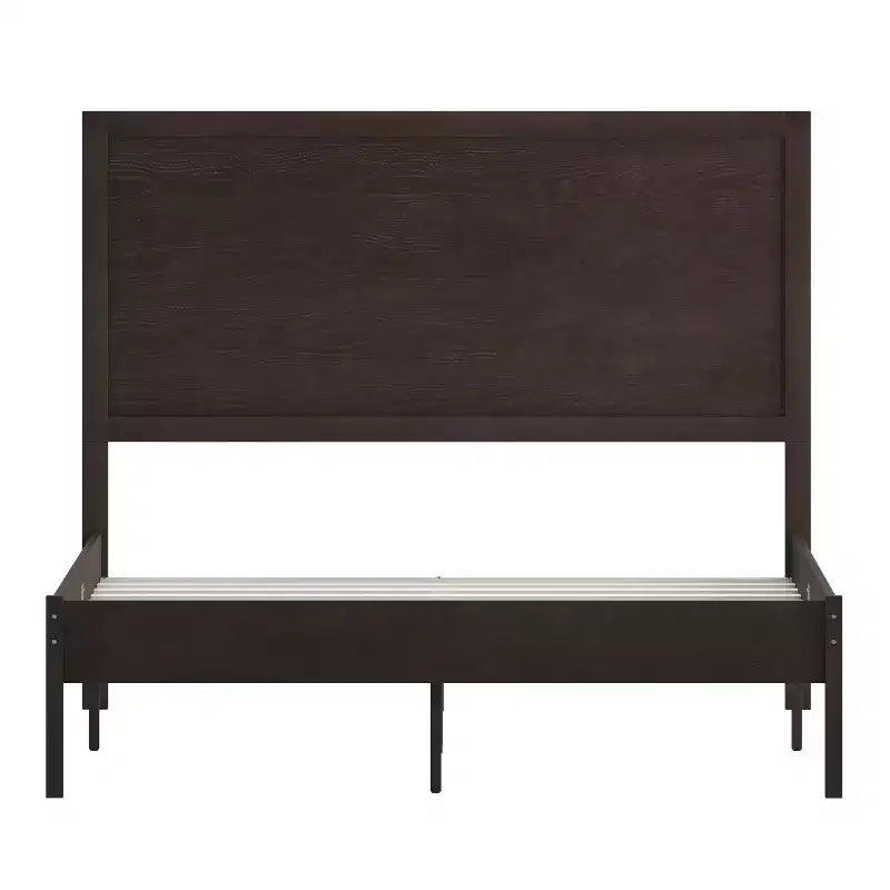 Emma and Oliver Classic Wooden Platform Bed with Headboard