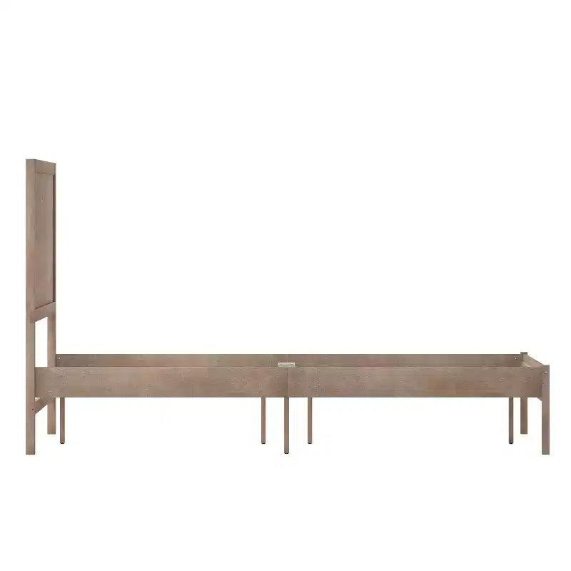 Emma and Oliver Classic Wooden Platform Bed with Headboard