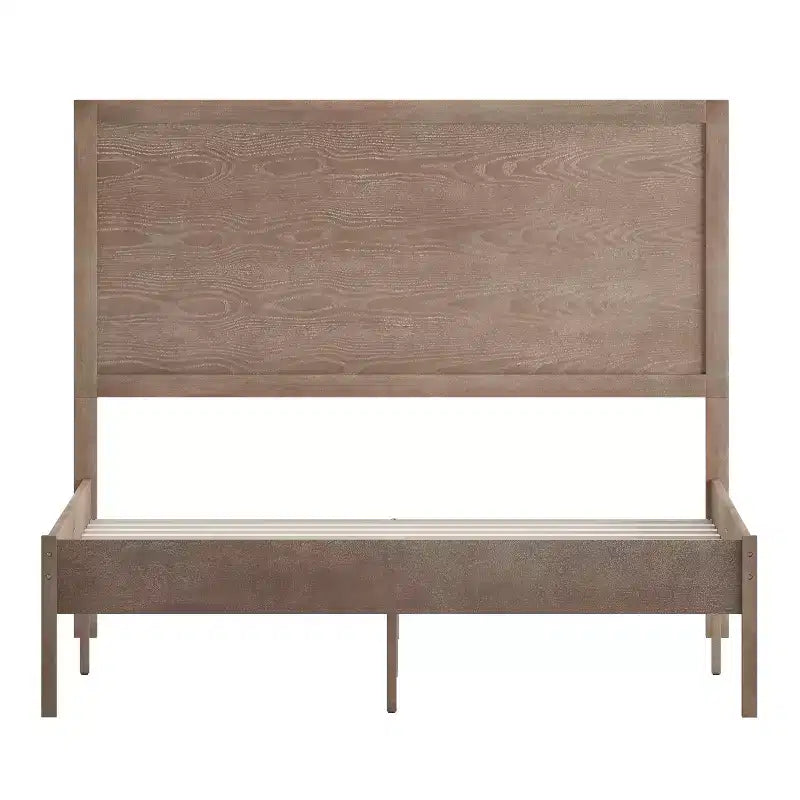 Emma and Oliver Classic Wooden Platform Bed with Headboard