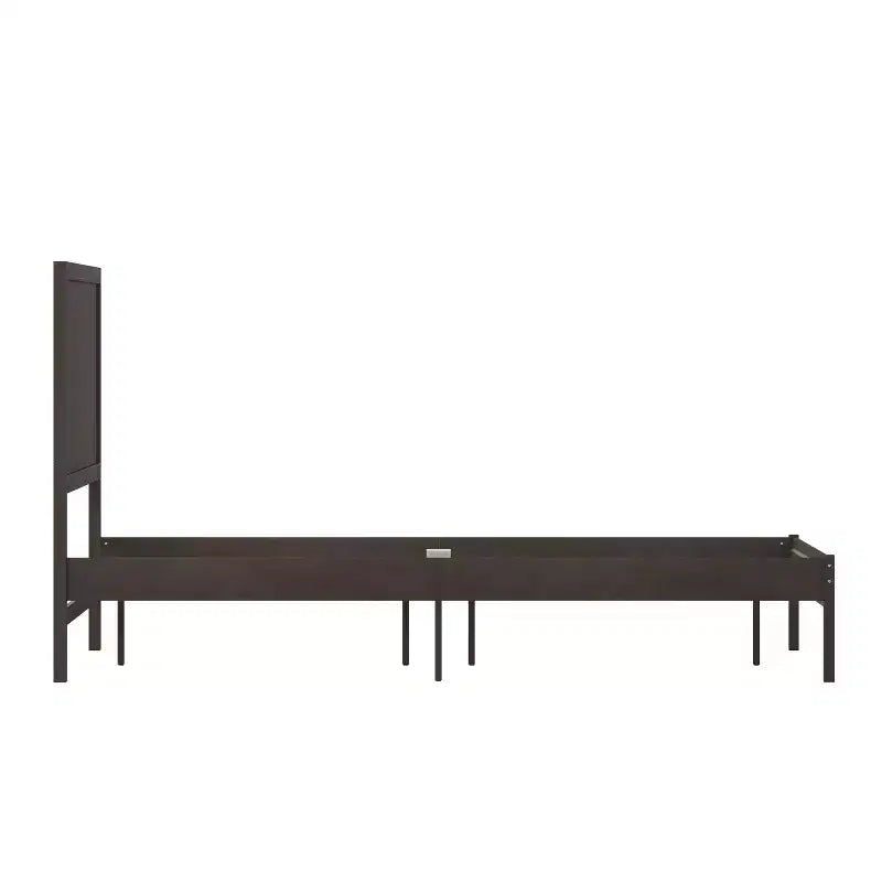 Emma and Oliver Classic Wooden Platform Bed with Headboard