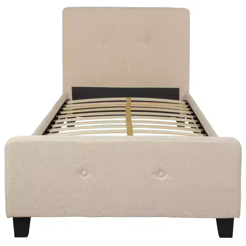 Emma and Oliver Tufted Platform Bed with 10 Inch Pocket Spring Mattress