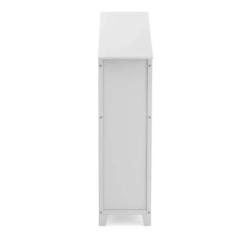 Martha Stewart Kids' Deluxe Dollhouse Bookshelf: Children's Wooden Bedroom Bookcase and Toy Organizer with Storage Bins
