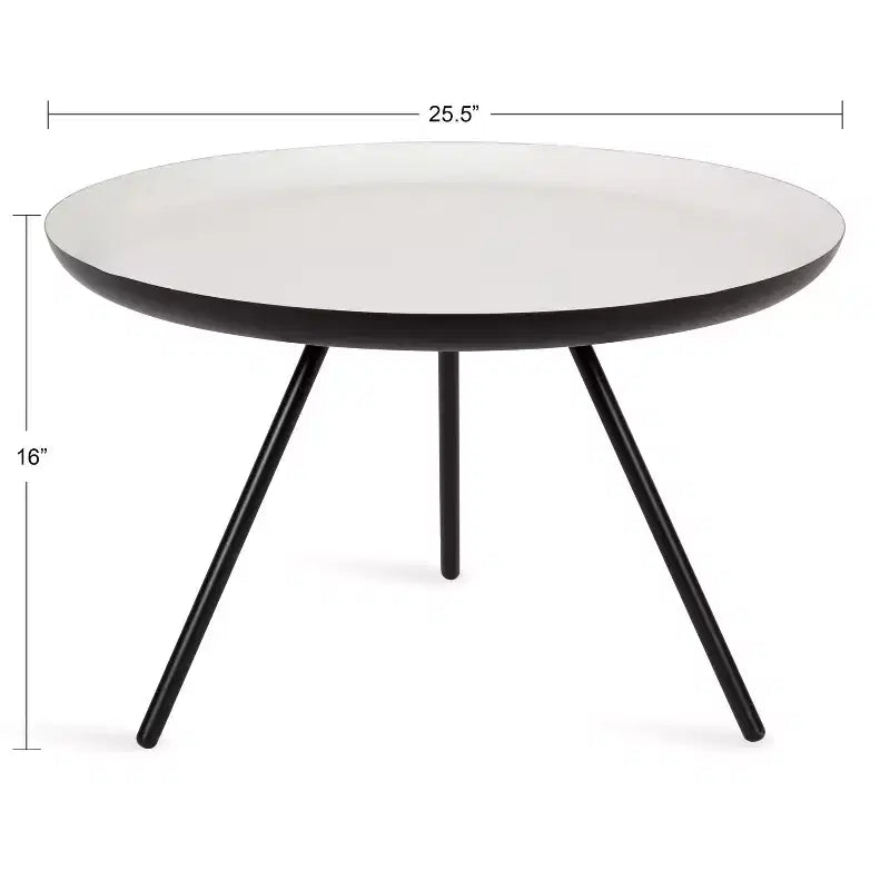 Kate and Laurel Laranya Round Metal Coffee Table