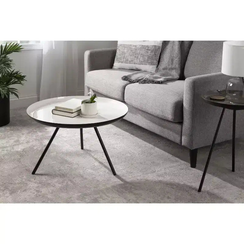 Kate and Laurel Laranya Round Metal Coffee Table