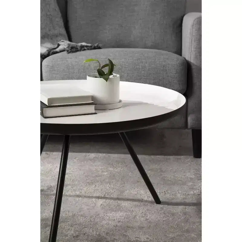 Kate and Laurel Laranya Round Metal Coffee Table