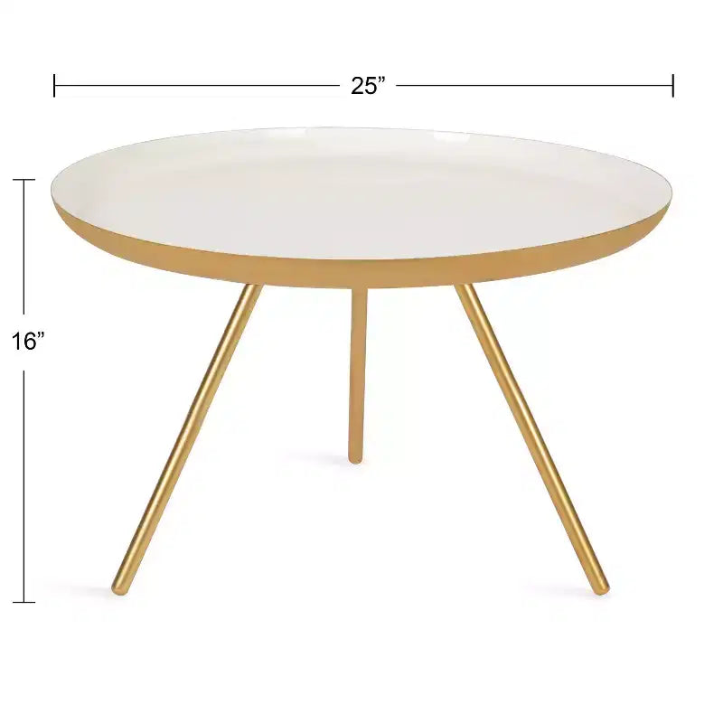 Kate and Laurel Laranya Round Metal Coffee Table